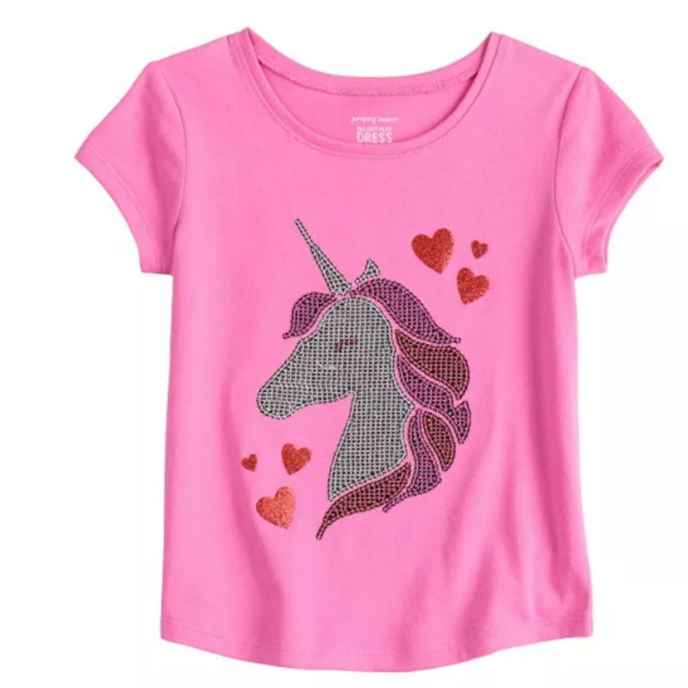 Toddler Girl Jumping Beans® Unicorn and Hearts Graphic Tee